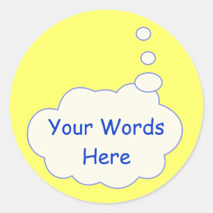 Sticker Rond Modèle de la bulle de pensée