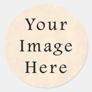 Sticker Rond Modèle de papier de parchemin à crème jaune pâ