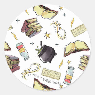 Sticker Rond Modèle de sorts et de livres HARRY POTTER™