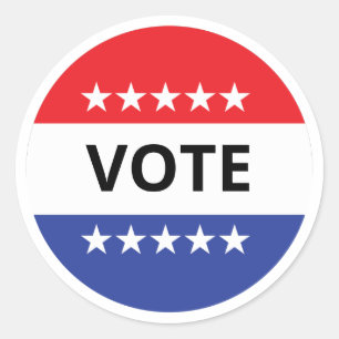 Sticker Rond Modèle de vote