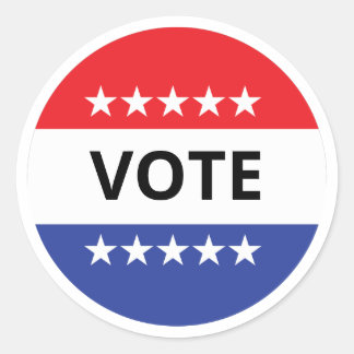 Sticker Rond Modèle de vote