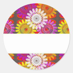 Sticker Rond Modèle do-it-yourself BLANK ajouter Greeting Name 