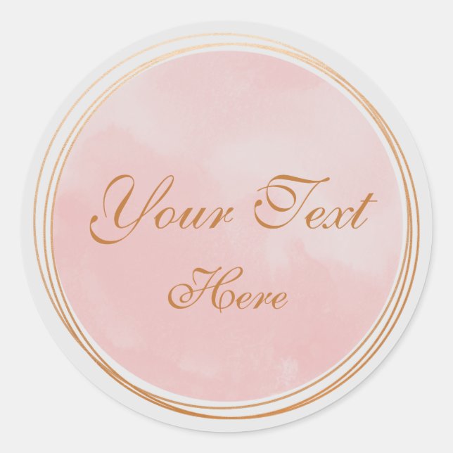 Sticker Rond Modèle du logo féminin rose vierge (Devant)