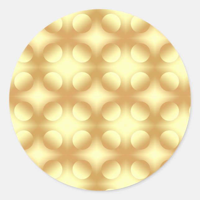 Sticker Rond Modèle élégant vierge cercles Glamour Or (Devant)