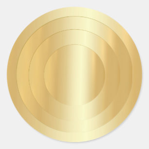 Sticker Rond Modèle glamour branché Elegant Faux Gold