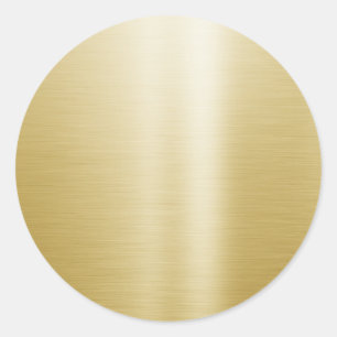 Sticker Rond Modèle Glamour Élégant Faux Or Chic Vide
