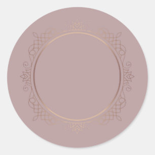 Sticker Rond Modèle Gold Blank Rose de Creative Design Ajouter 