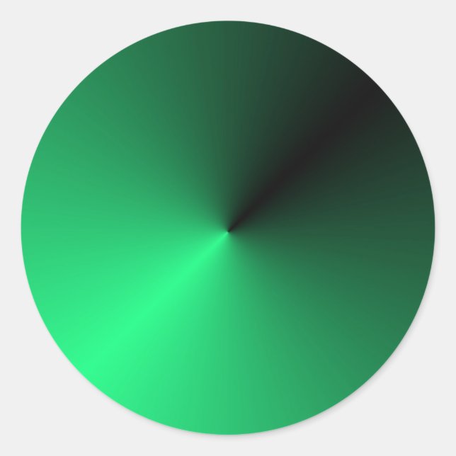 Sticker Rond Modèle noir élégant tendance couleur vert noir (Devant)
