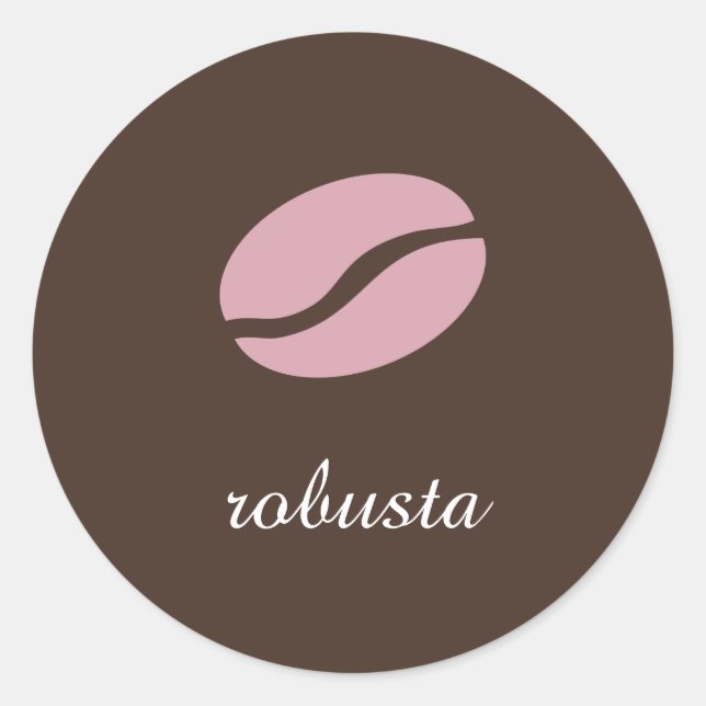 Sticker Rond Modèle nom de la variété de café (Devant)