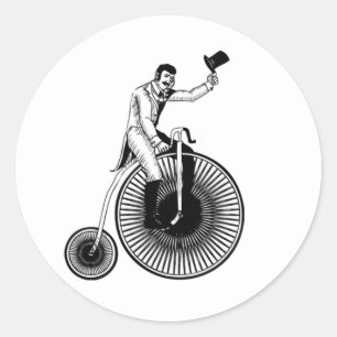 Sticker Rond Modèle T Penny Farthing Classic