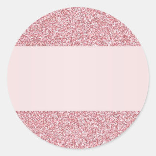 Sticker Rond Modèle vierge avec texte ajoutable de look paillet