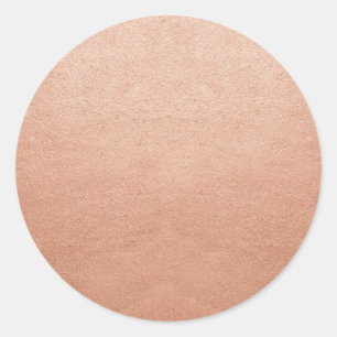 Sticker Rond Modèle vierge cuivre brillant Ajouter tout texte o