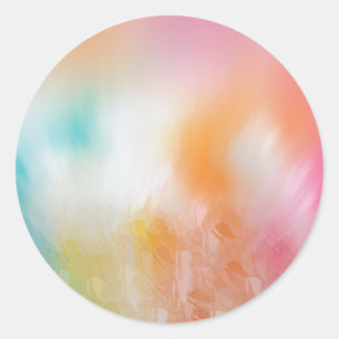 Sticker Rond Modèle vierge d'art abstrait coloré personnalisé