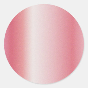 Sticker Rond Modèle vierge en or rose avec logo et texte person