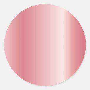 Sticker Rond Modèle vierge en or rose avec texte personnalisé e