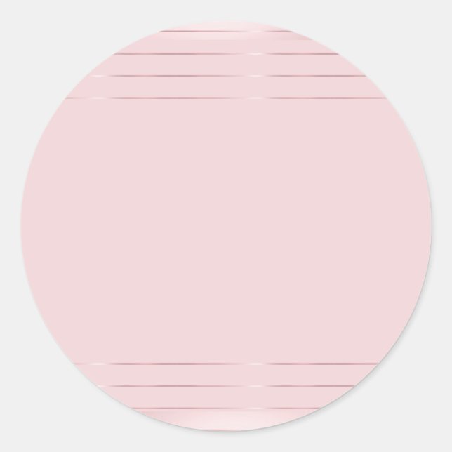 Sticker Rond Modèle vierge en rose gold tendance élégant modern (Devant)