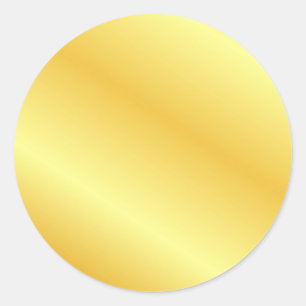 Sticker Rond Modèle vierge personnalisé Faux Or aspect métallis