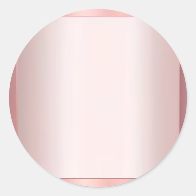 Sticker Rond Modèle vierge Rose Gold Ajoutez votre texte Modern (Devant)
