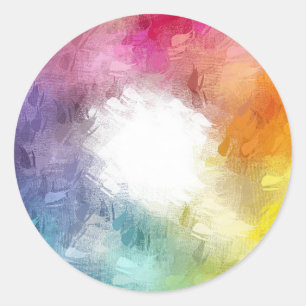Sticker Rond Modèle vierge tendance abstrait bleu vert rose rou