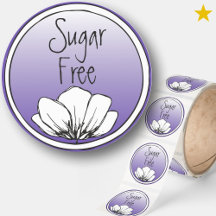 Modern Minimal Flower Baking Product Custom Label