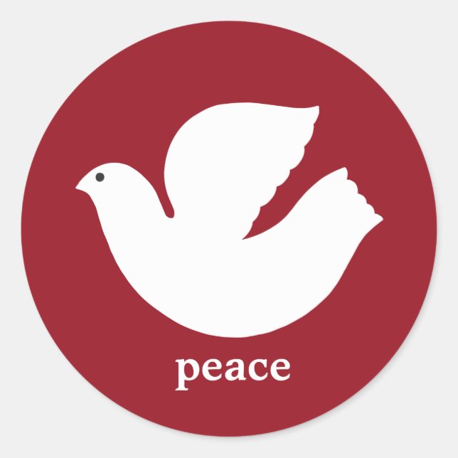 Sticker Rond Modern Peace Holiday Envelope Seal (Devant)