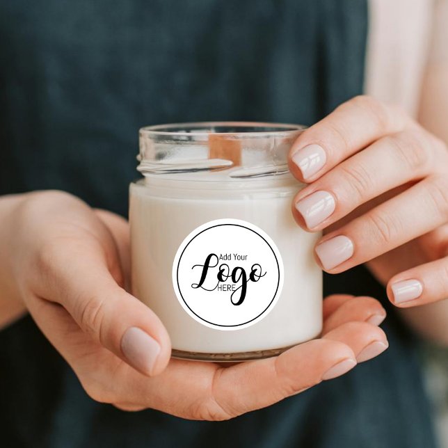 Sticker Rond Modern Simple Custom Logo Scented Candle | Profess (Créateur téléchargé)