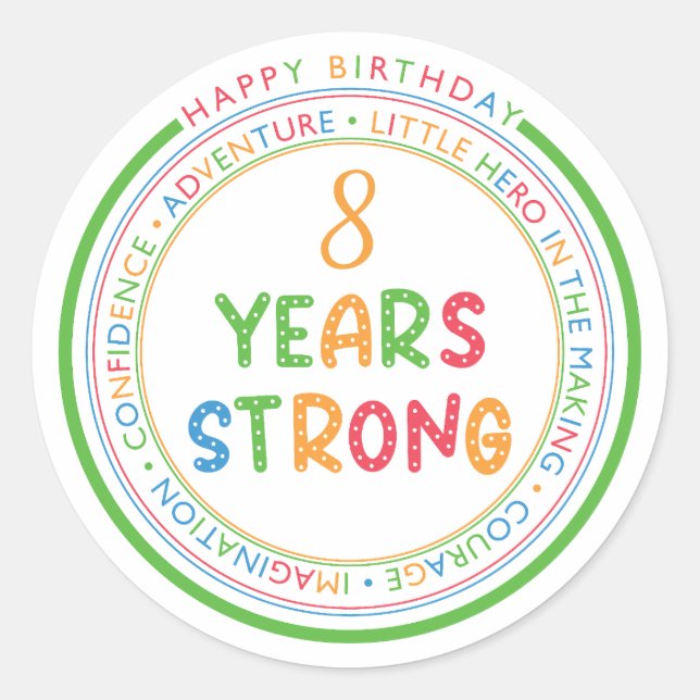 Sticker Rond Modern Simple Custom Photo Birthday (Devant)