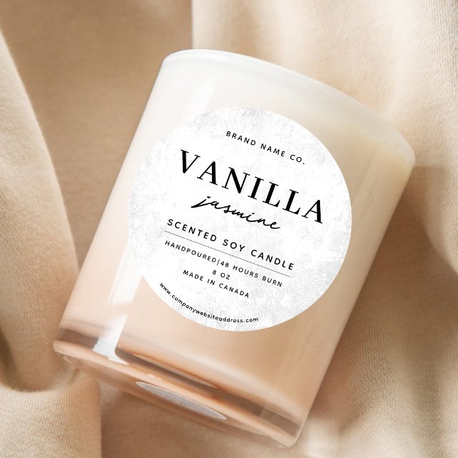 Sticker Rond Modern White Rustic (Créateur téléchargé)