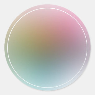 Sticker Rond Moderne Coloré Blanc tendance Modèle élégant