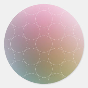 Sticker Rond Moderne Coloré Blank Modèle tendance Élégant