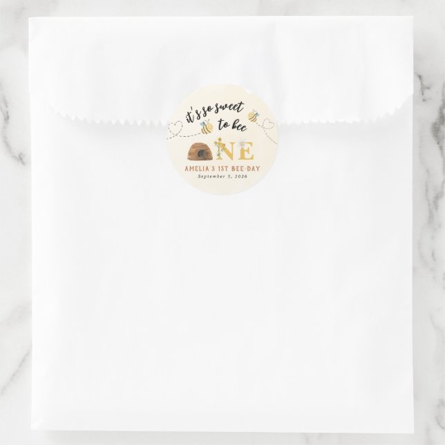 Sticker Rond Moderne Cute C’est tellement doux d’être le premie (Sac)
