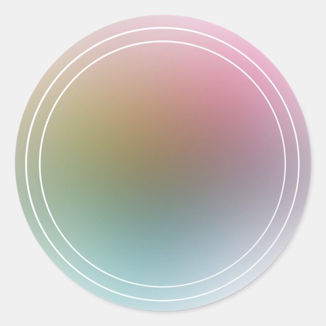 Sticker Rond Moderne Élégant Moderne Vierge De Modèle De Couleu (Devant)