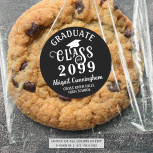 Sticker Rond Moderne Gradué Fancy Classe Année Couleur personna