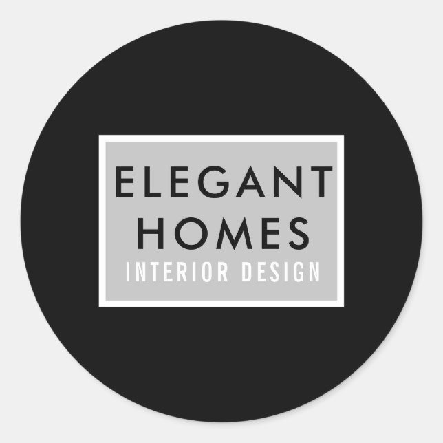 Sticker Rond Moderne minimaliste (Devant)