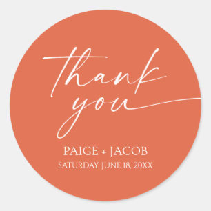 Sticker Rond Moderne minimaliste Élégant Vérone Sunset Mariage