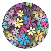Moderne Motif de fleurs colorées et tendance