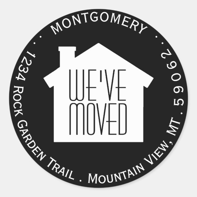 Sticker Rond Moderne Nous avons déplacé Circle Retourner les ét (Devant)