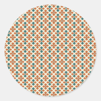 Sticker Rond Moderne Sophistiqué du Milieu du Siècle Étoile Ato