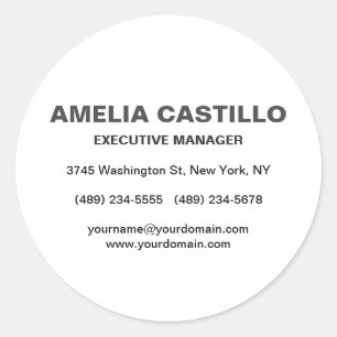 Sticker Rond Moderne tendance Élégant Simple Minimaliste