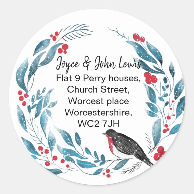 Sticker Rond Modification de la couronne de l'étiquette d'adres (Devant)