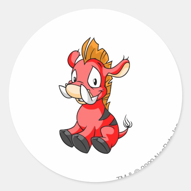Sticker Rond Moehog Red (Devant)