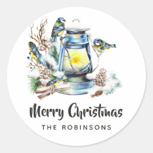 Sticker Rond Moelle de Noël aquarelle