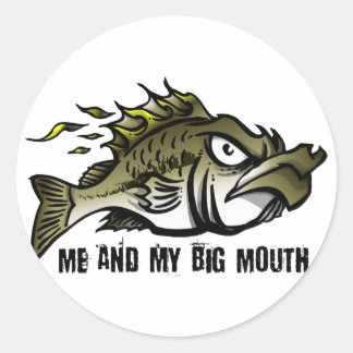 Sticker Rond Moi et ma grande bouche