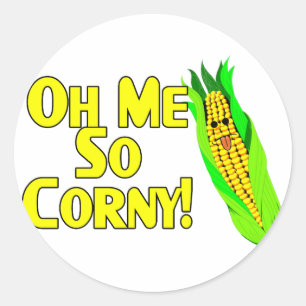 Sticker Rond Moi, tellement corny