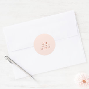 Sticker Rond Moins de Mariage géométrique moderne