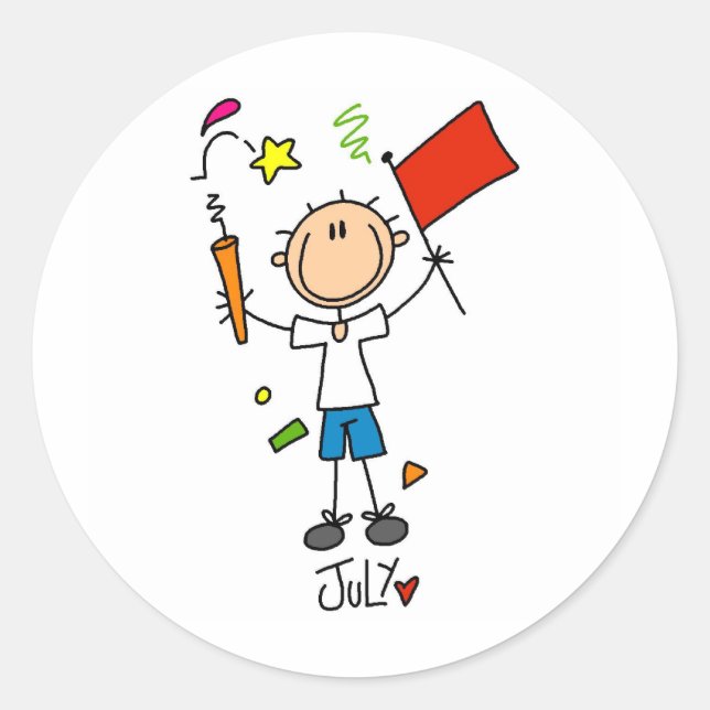 Sticker Rond Mois de juillet (Devant)