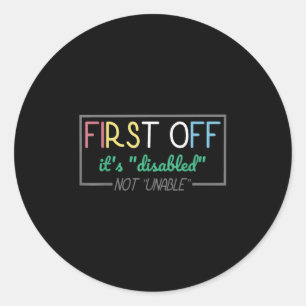Sticker Rond Mois de la fierté de la sensibilisation au handica
