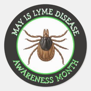 Sticker Rond Mois de la sensibilisation à la maladie de Lyme