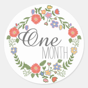 Sticker Rond Mois de l'album de scrapbooking pour bébé