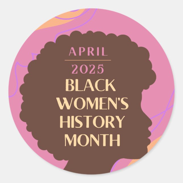 Sticker Rond Mois de l'histoire des femmes noires (Devant)